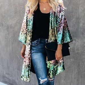 Sequin kimono